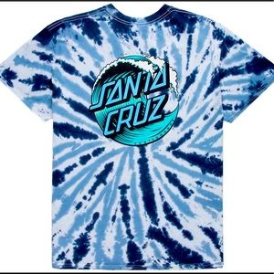 SANTA CRUZ Wave Dot Tie Dye Men’s T-Shirt